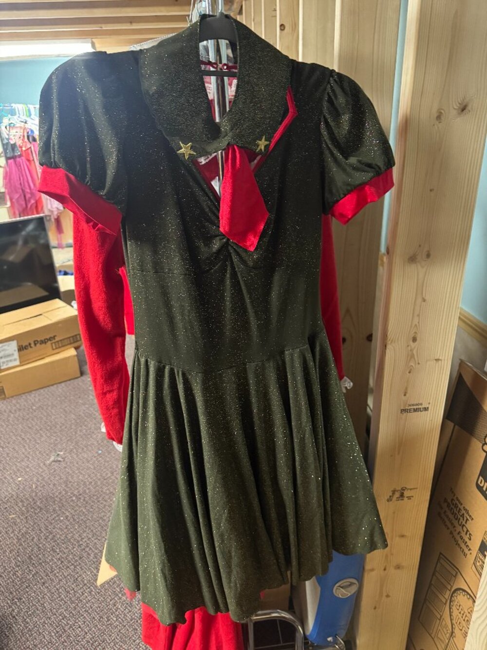 Revolution Green Short Sleeve Army Style Dress Costume Size Adult Medium
